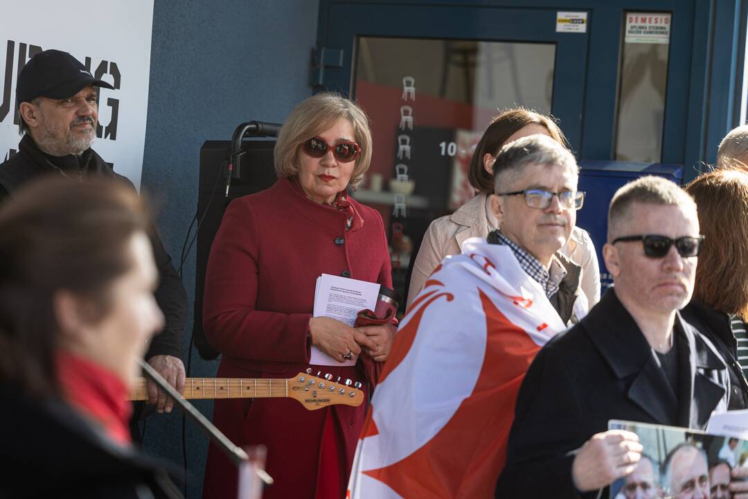Protestas prie Baltarusijos ambasados