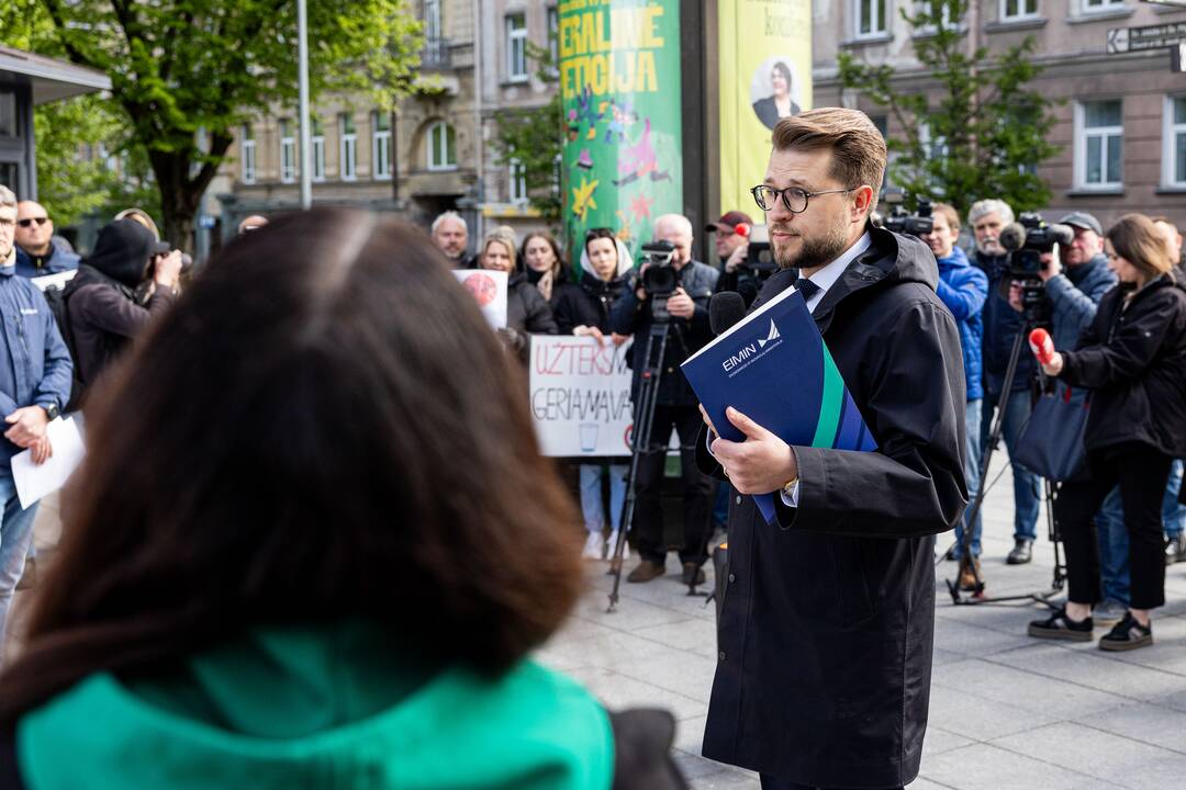 Piketas prie Ekonomikos ir inovacijų ministerijos