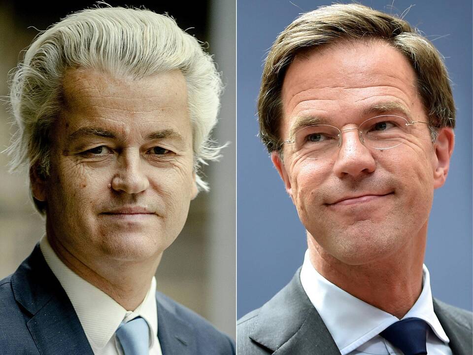 Geertas Wildersas ir Markas Rutte