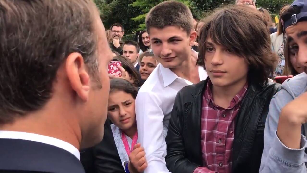 Prancūzijos prezidentas griežtai pamokė paauglį