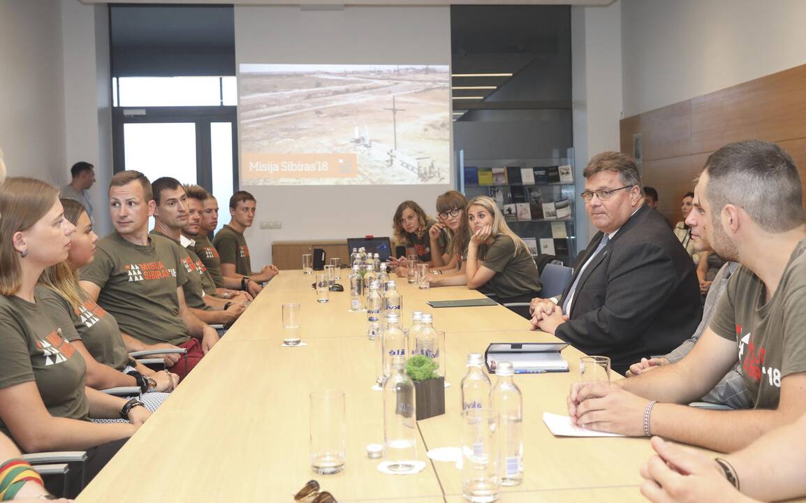 L. Linkevičius susitiko su „Misija Sibiras 2018“ dalyviais