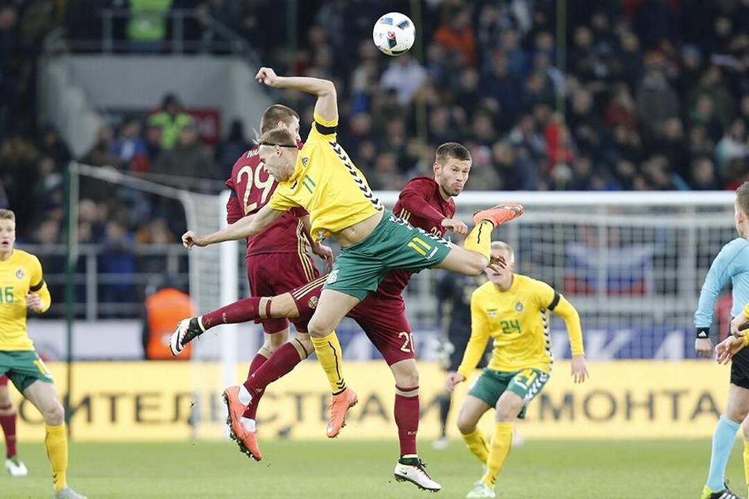 Futbolas: Rusija - Lietuva 3:0