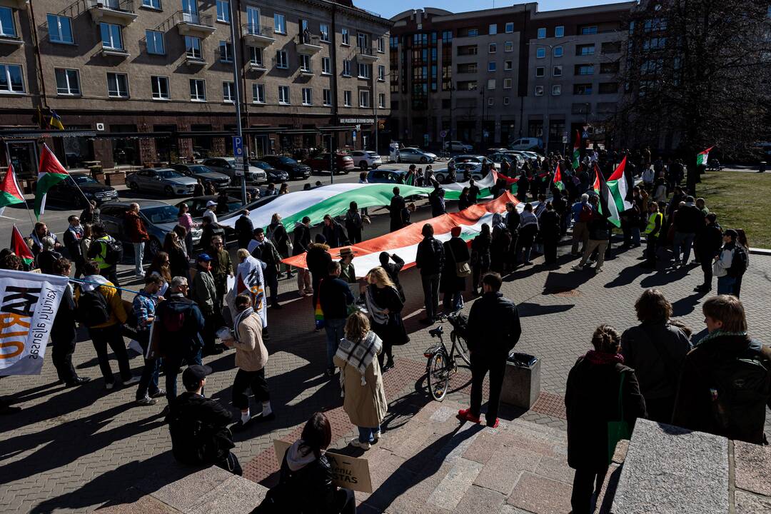 Protesto eisena „Už laisvą Palestiną“