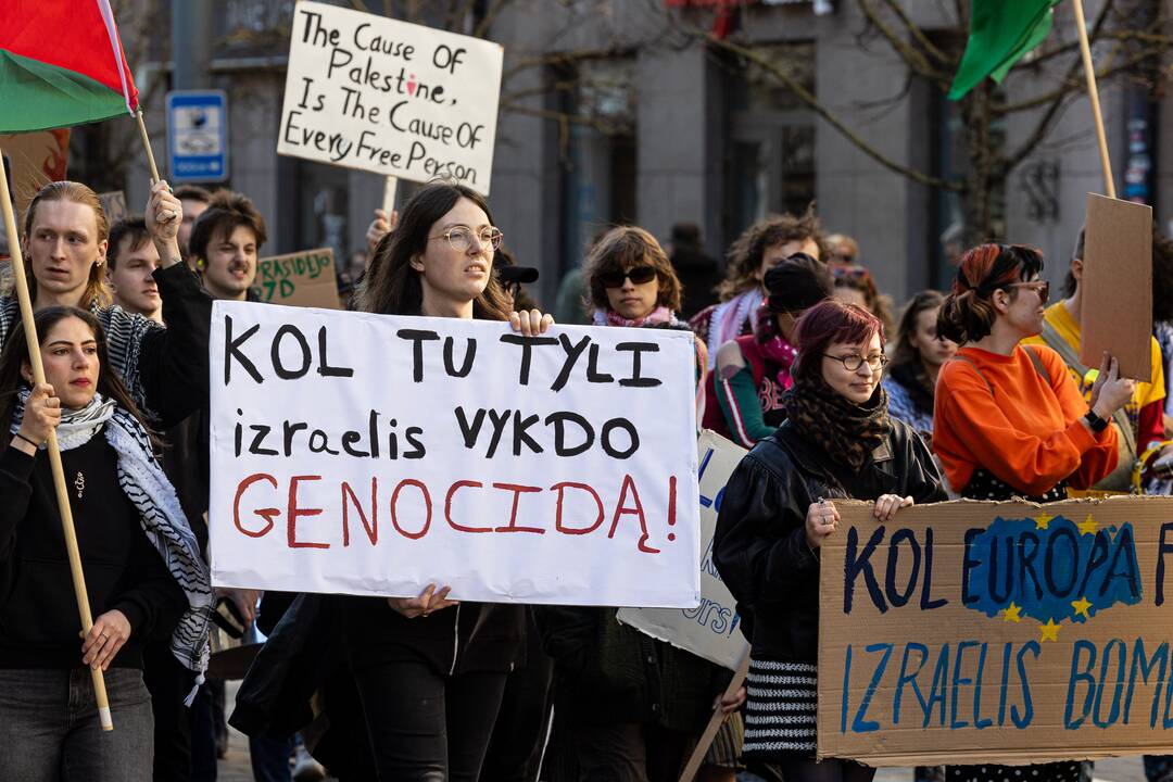 Protesto eisena „Už laisvą Palestiną“