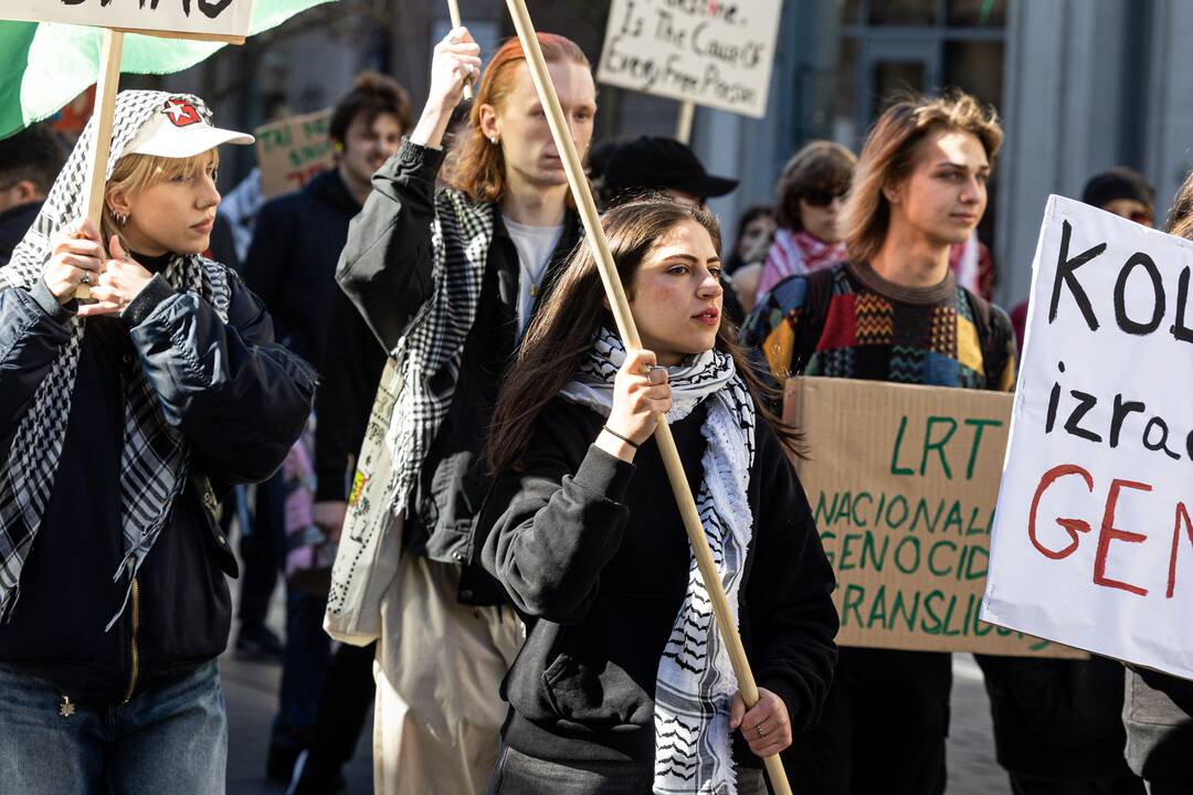 Protesto eisena „Už laisvą Palestiną“