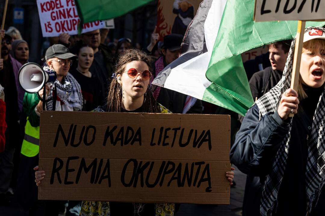 Protesto eisena „Už laisvą Palestiną“