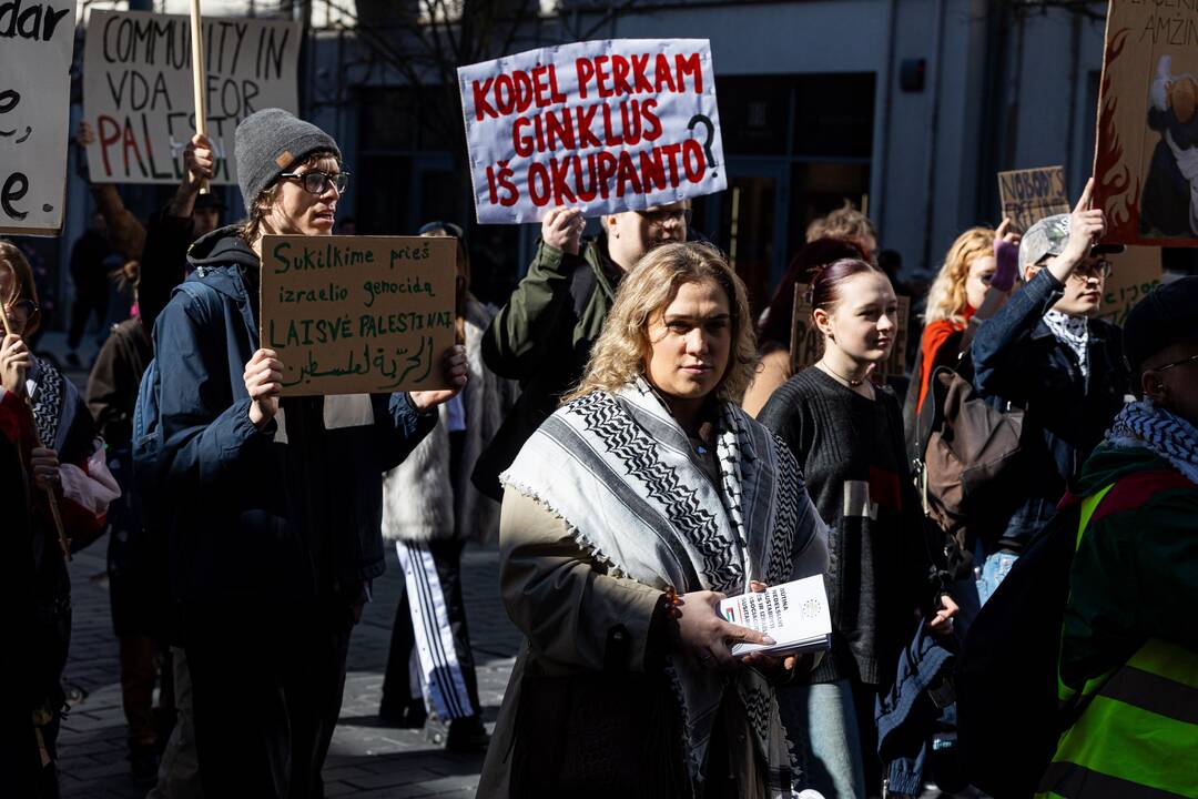 Protesto eisena „Už laisvą Palestiną“