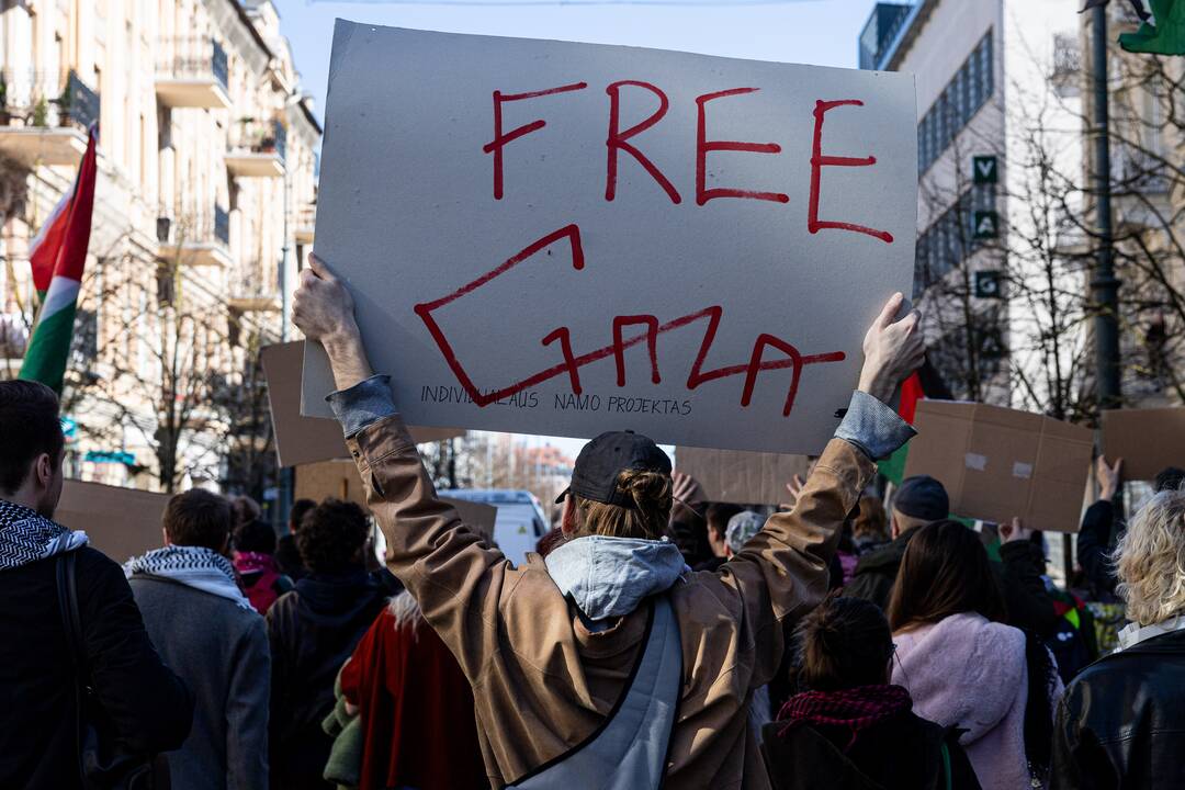 Protesto eisena „Už laisvą Palestiną“