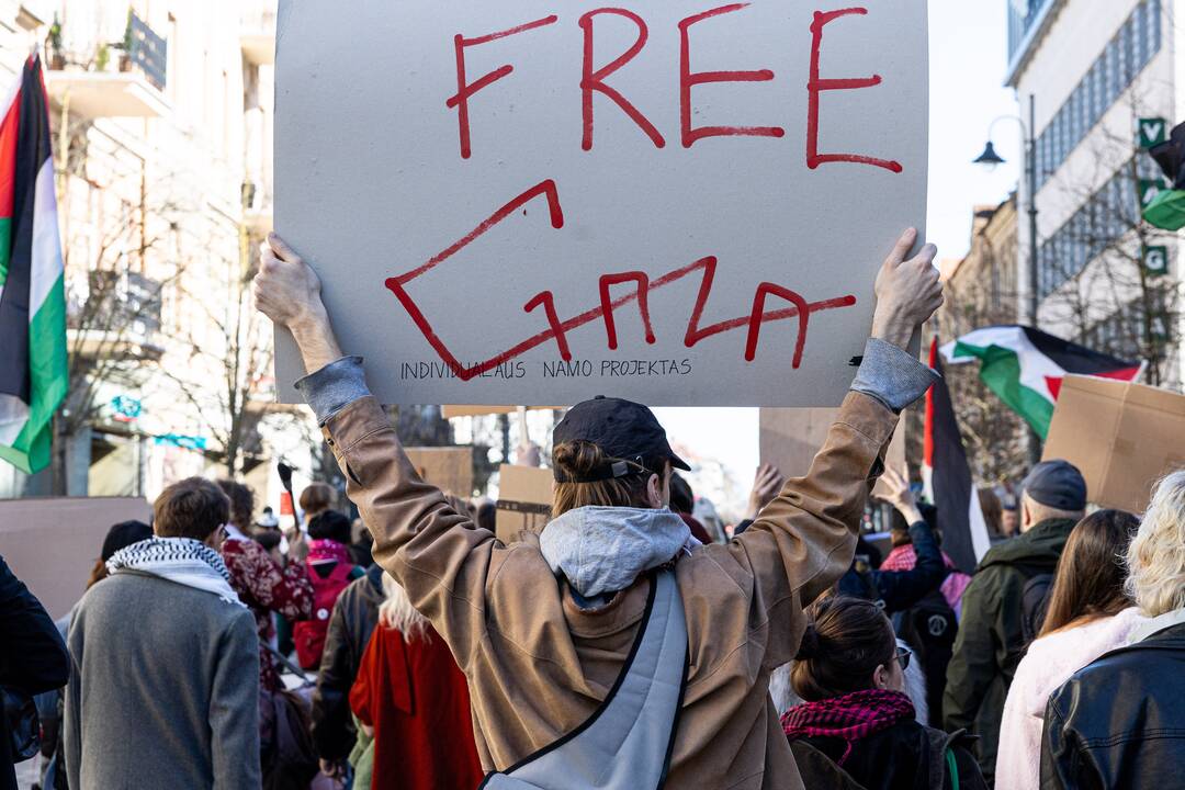 Protesto eisena „Už laisvą Palestiną“