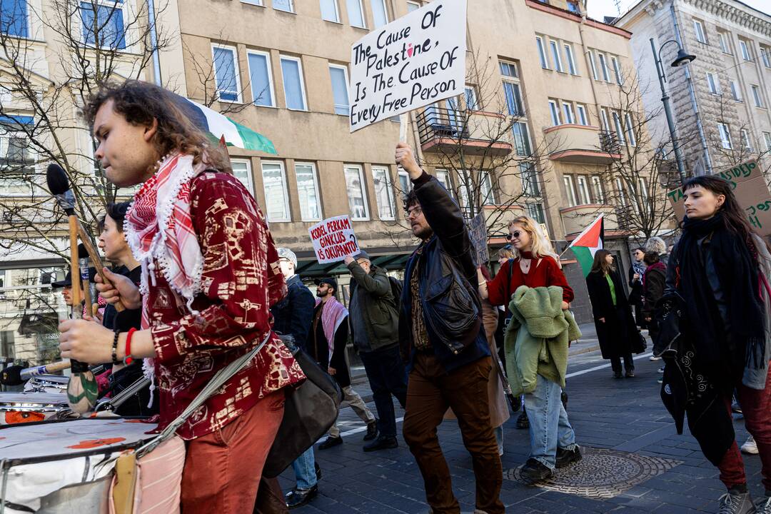 Protesto eisena „Už laisvą Palestiną“