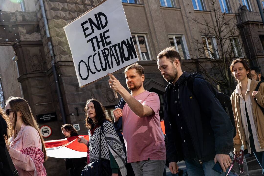 Protesto eisena „Už laisvą Palestiną“
