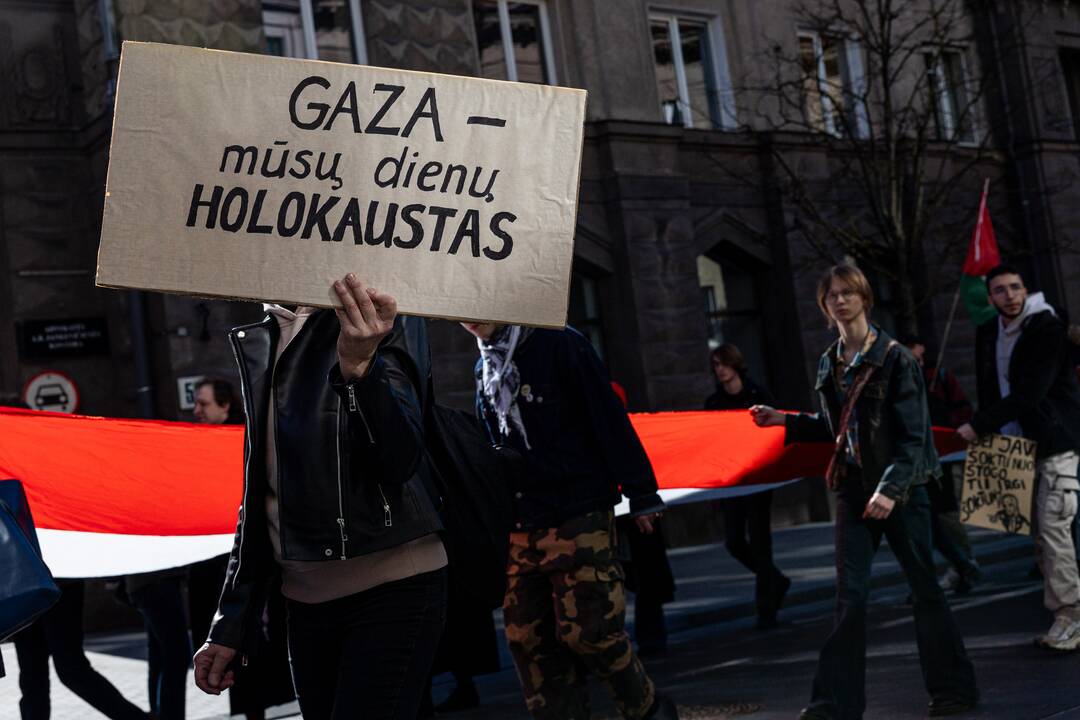 Protesto eisena „Už laisvą Palestiną“