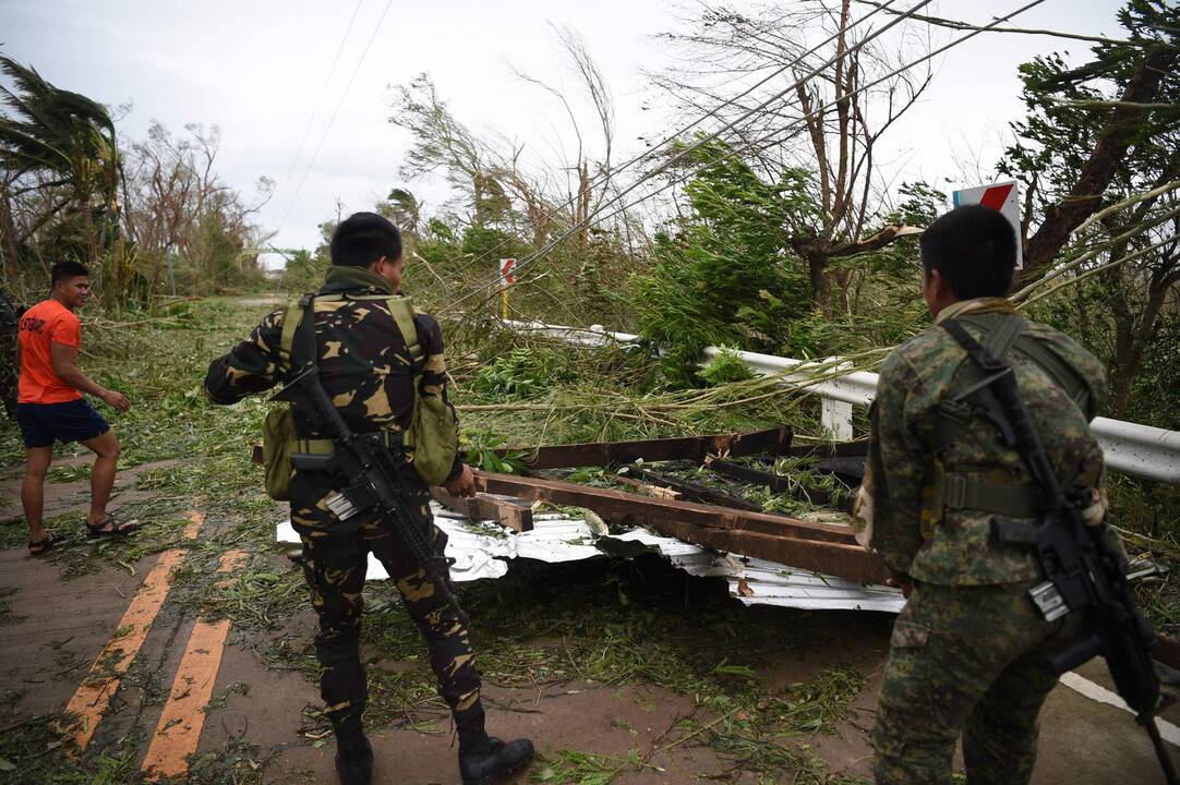 Filipinus nuniokojo galingas taifūnas „Mangkhut“