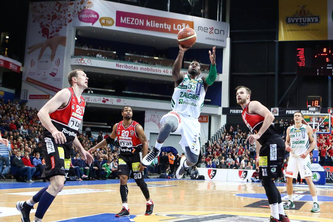 LKL pusfinalis: "Lietuvos rytas" - "Žalgiris" 90:85