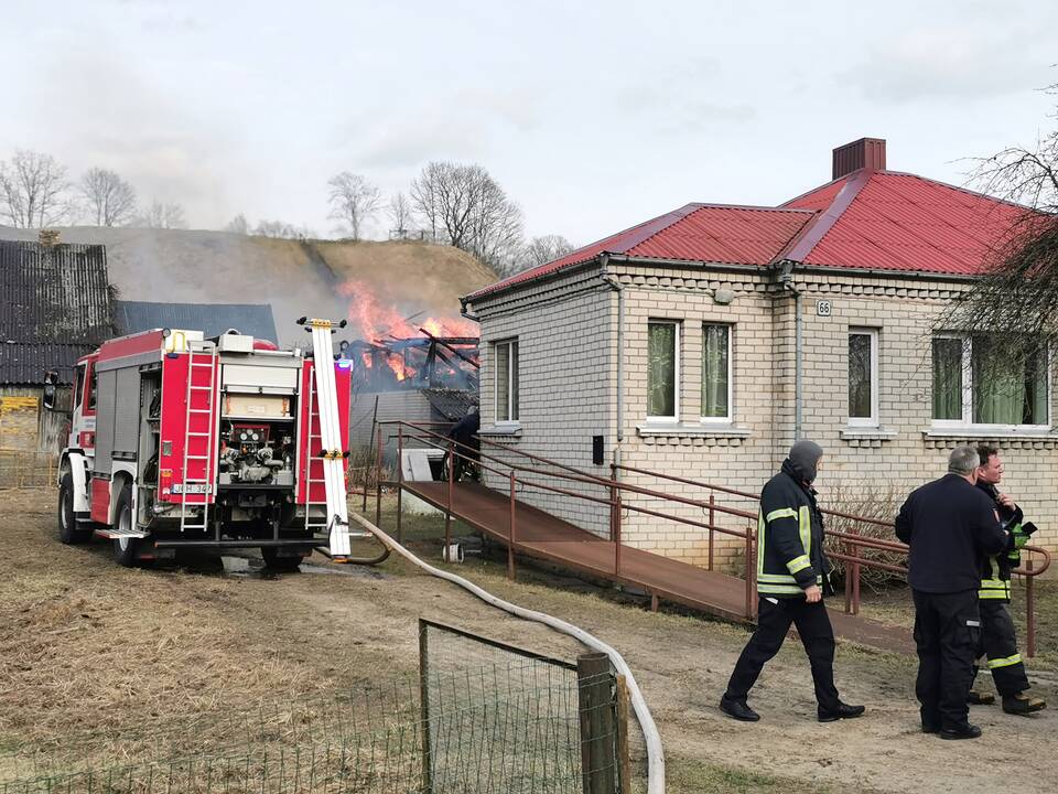 Gaisras Pagramančio miestelyje
