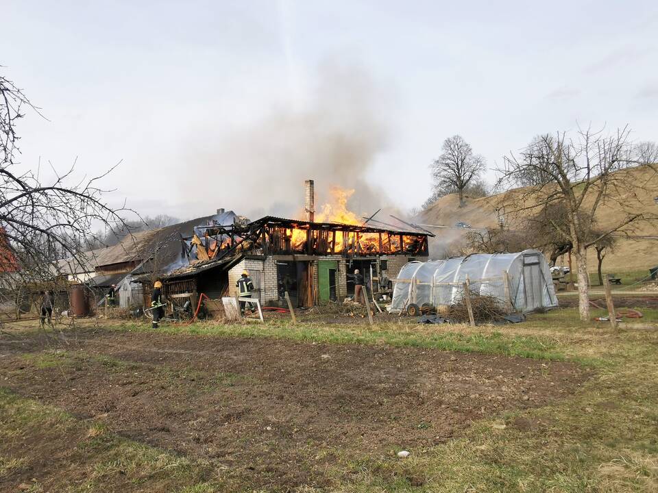 Gaisras Pagramančio miestelyje