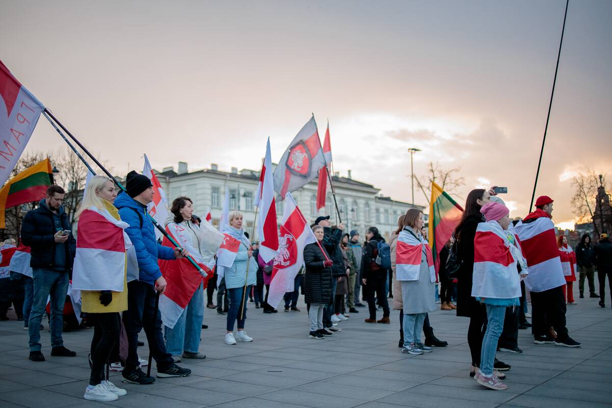 Baltarusijos diasporos atstovai Vilniuje minėjo Laisvės dieną