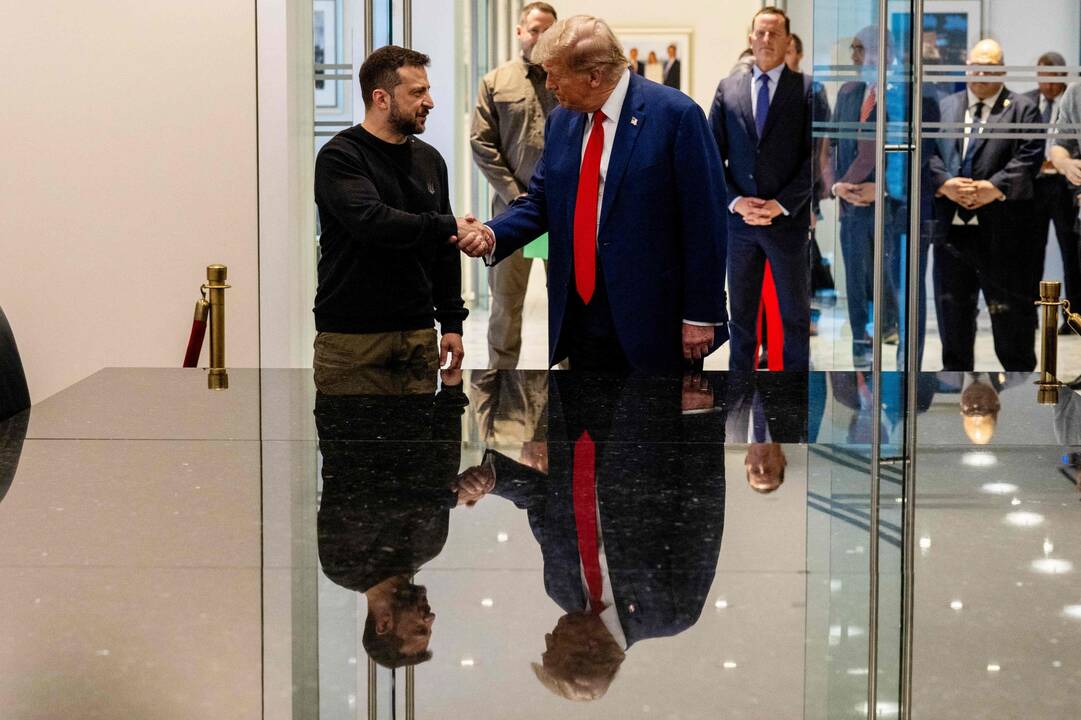 Volodymyras Zelenskis ir Donaldas Trumpas