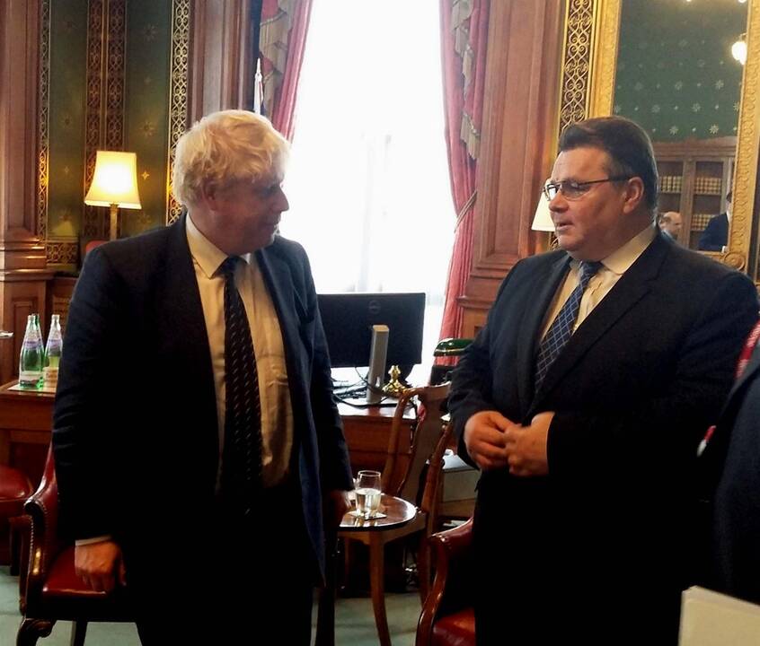 Linas Linkevičius ir Borisas Johnsonas