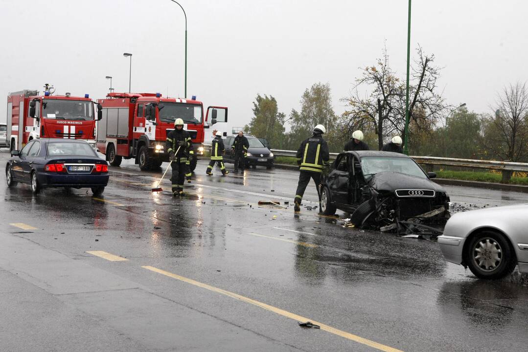 Avarija ant Mokyklos gatvės tilto