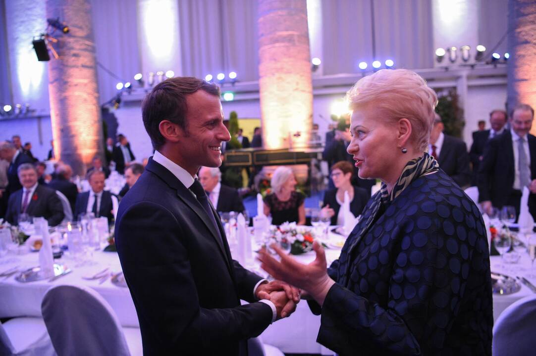 Prezidentė dalyvavo E. Macrono apdovanojime