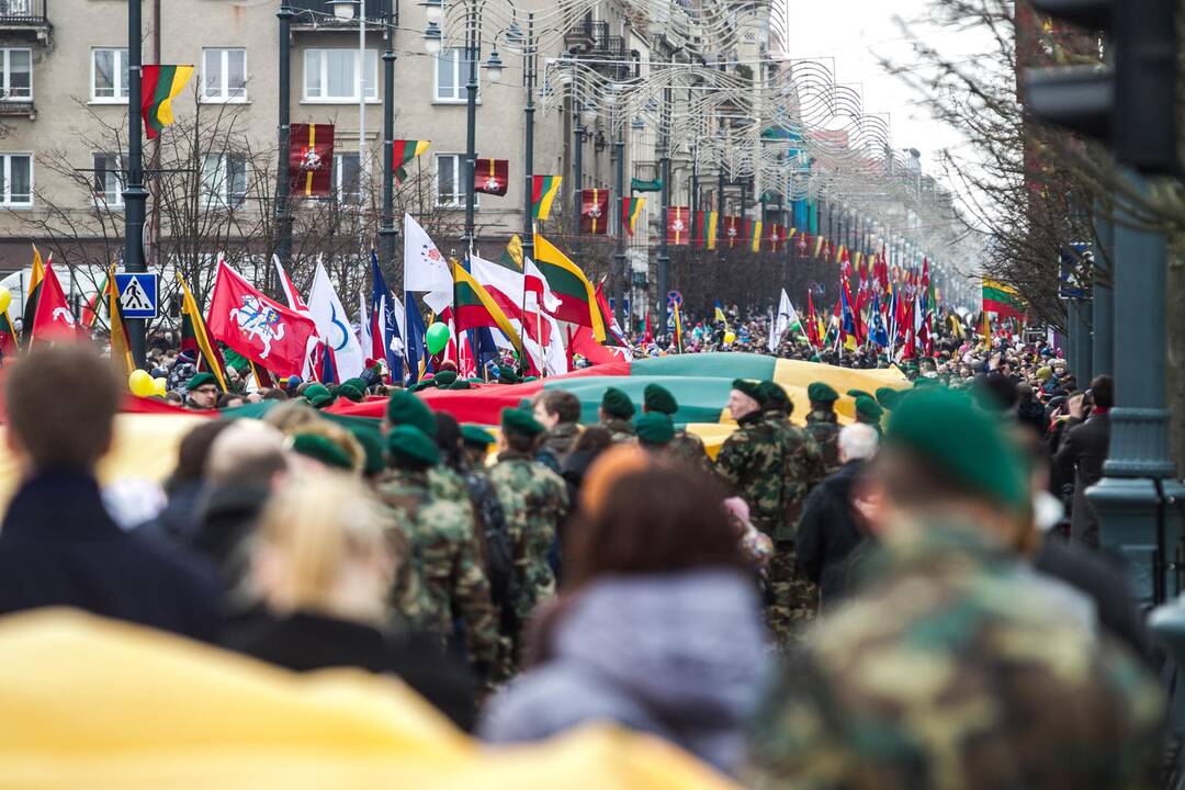 Sostinėje suplevėsavo trijų Baltijos valstybių vėliavos