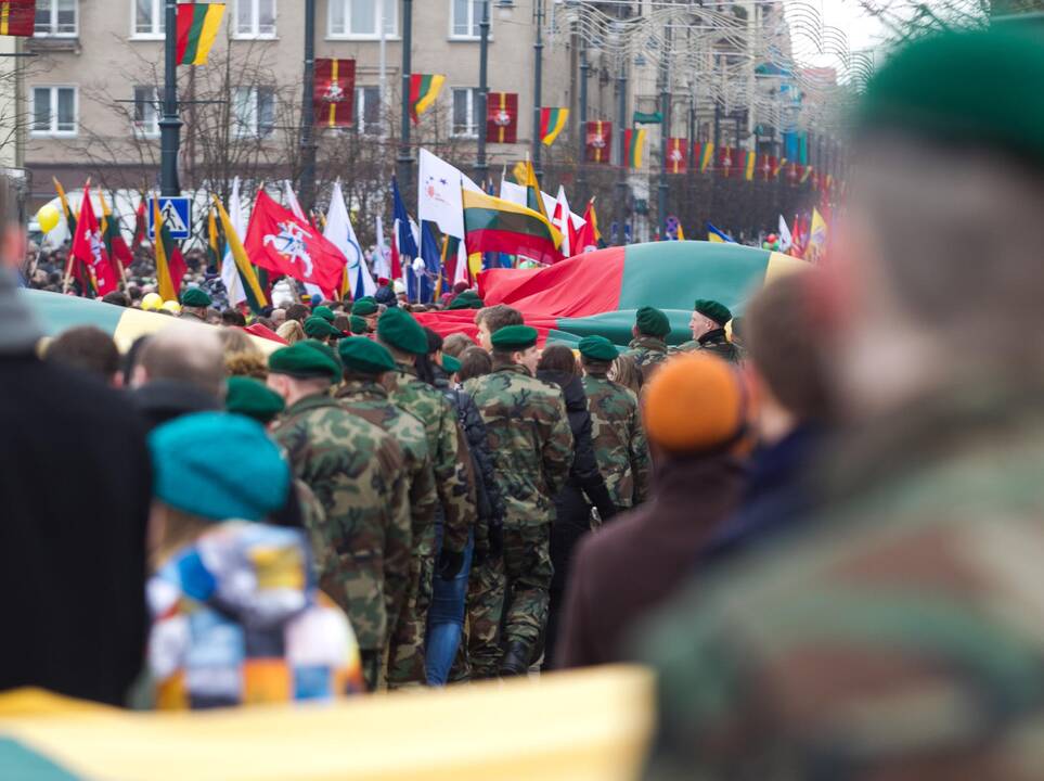 Sostinėje suplevėsavo trijų Baltijos valstybių vėliavos