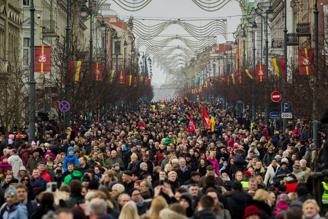 Sostinėje suplevėsavo trijų Baltijos valstybių vėliavos