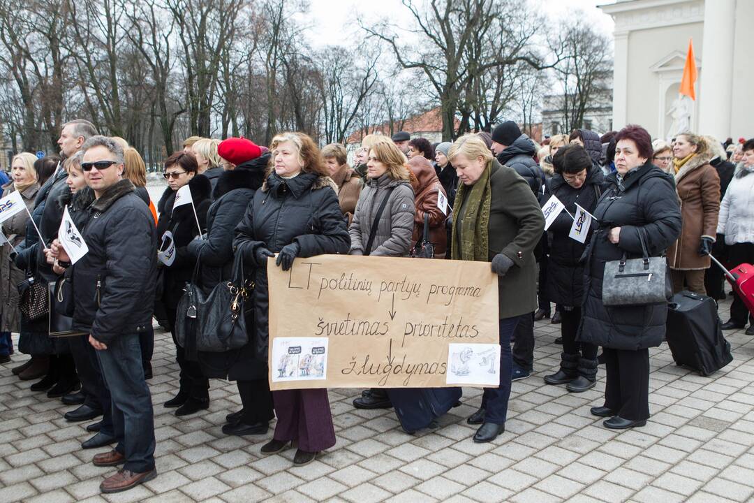 Mokytojų mitingas Vilniuje