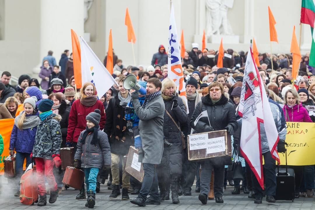 Mokytojų mitingas Vilniuje