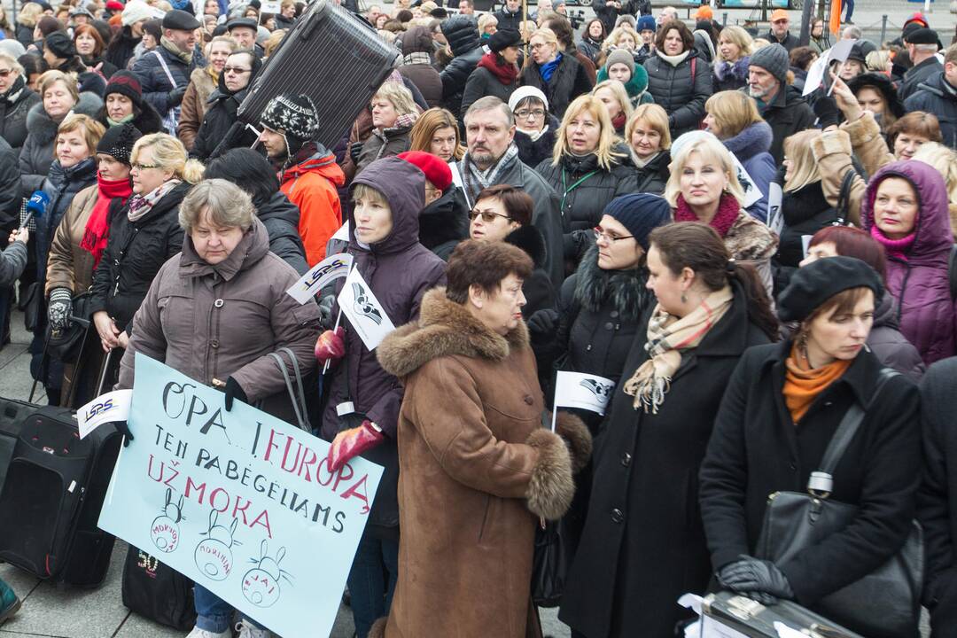 Mokytojų mitingas Vilniuje