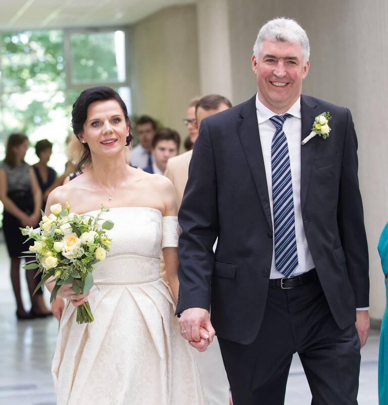 Politikos apžvalgininkas M. Laurinavičius vedė savo išrinktąją