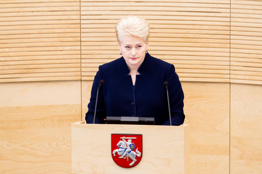 Prezidentė skaitė metinį pranešimą