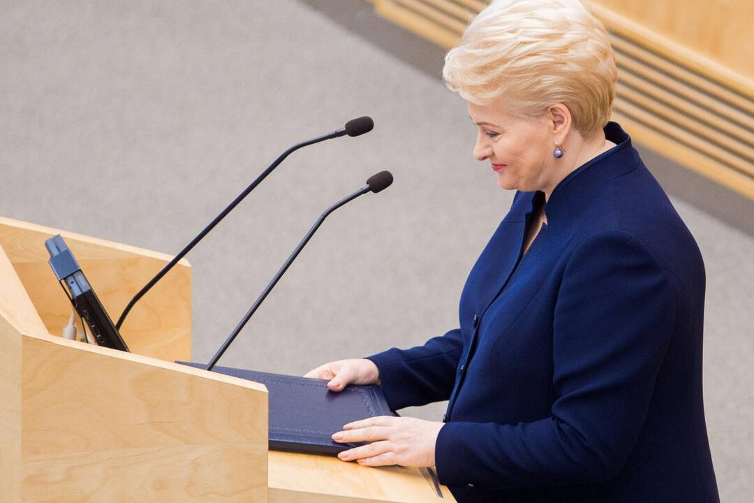 Prezidentė skaitė metinį pranešimą