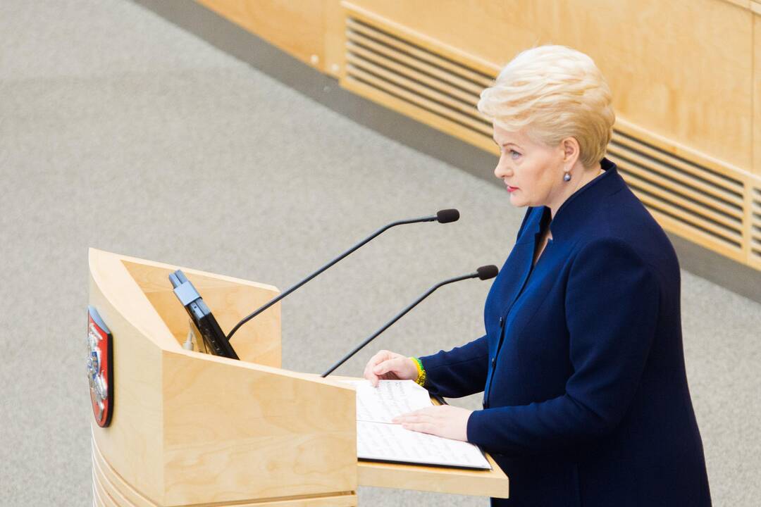 Prezidentė skaitė metinį pranešimą