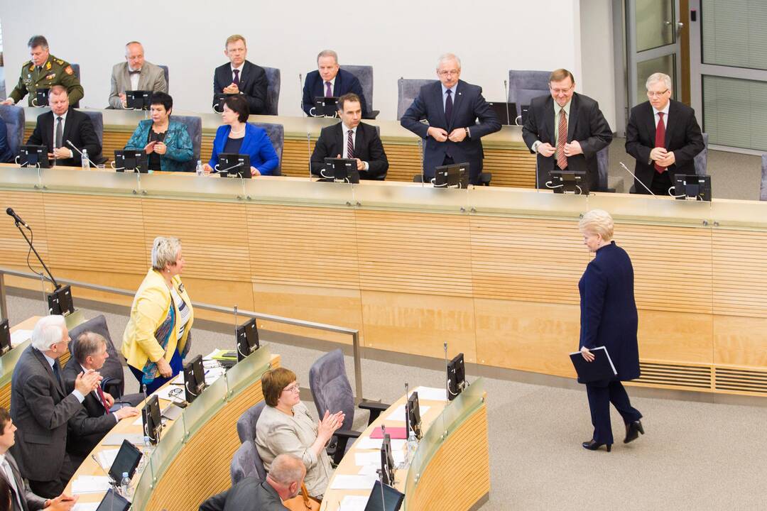 Prezidentė skaitė metinį pranešimą