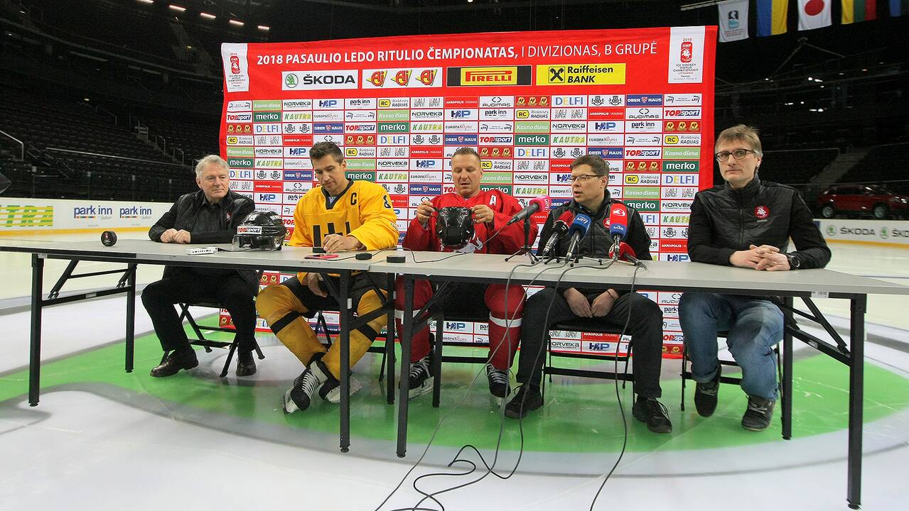 Spaudos konferencija ant „Žalgirio“ arenos ledo