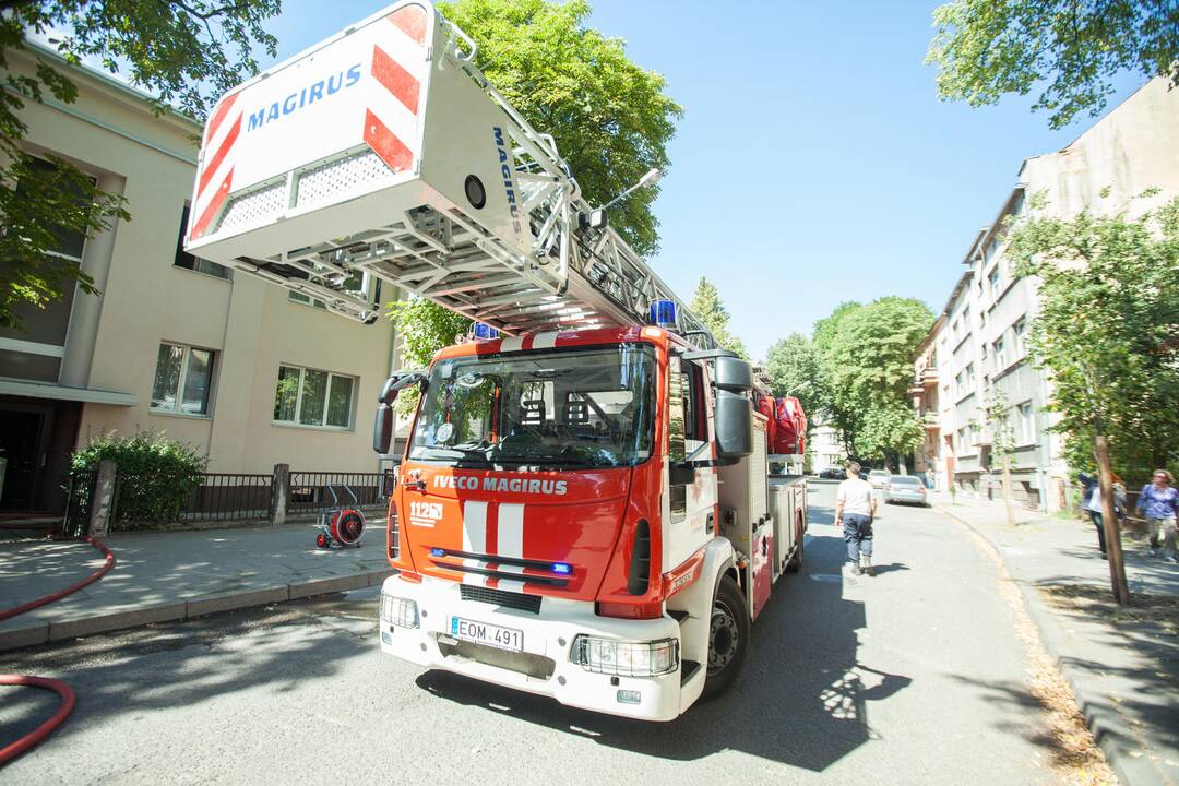 Gaisras Trakų gatvėje