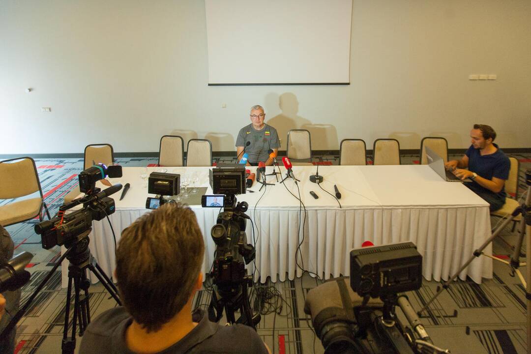 Lietuvos krepšinio rinktinės spaudos konferencija