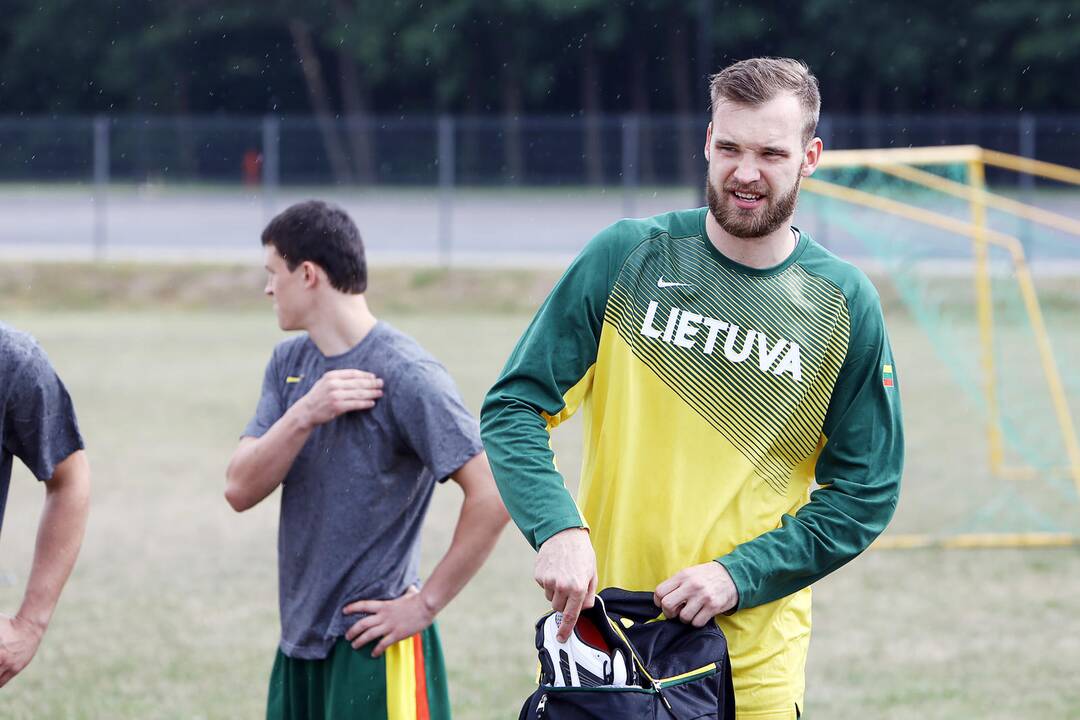 Lietuvos krepšinio rinktinės treniruotė Palangoje