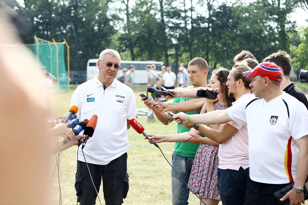 Lietuvos krepšinio rinktinės treniruotė Palangoje