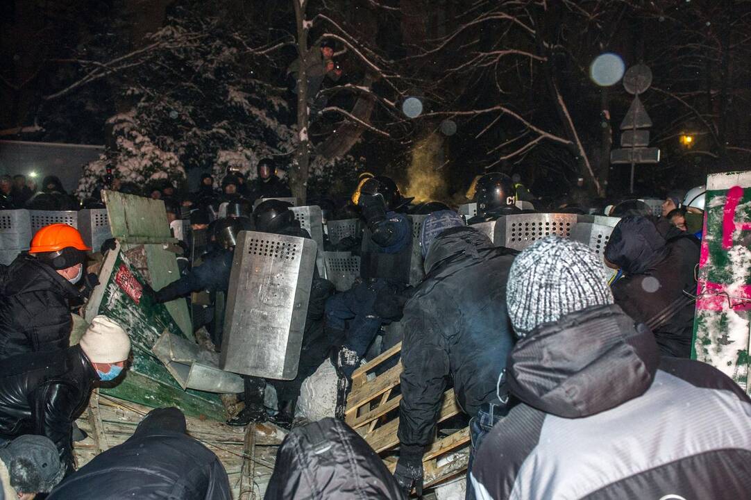 Kijeve – susirėmimai tarp milicijos ir protestuotojų