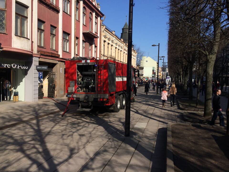 Gaisras Laisvės alėjoje