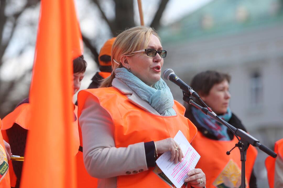 Profesinių sąjungų protesto akcija