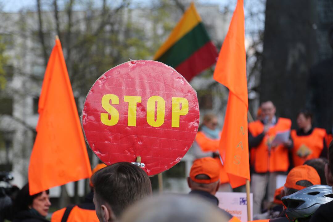 Profesinių sąjungų protesto akcija