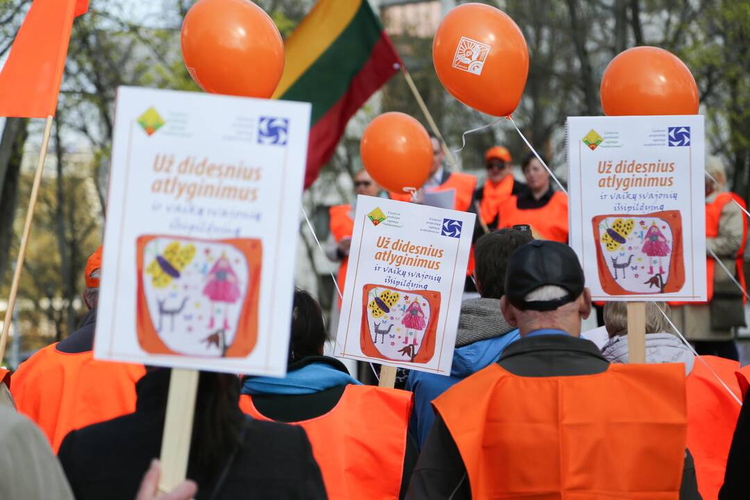 Profesinių sąjungų protesto akcija
