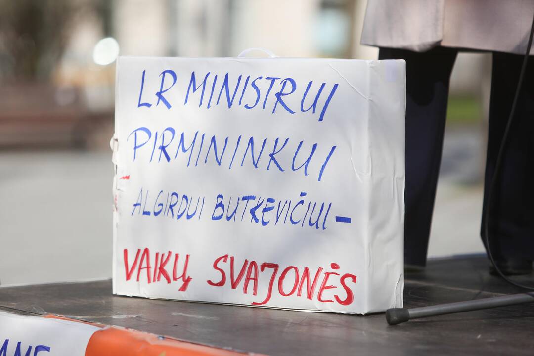 Profesinių sąjungų protesto akcija