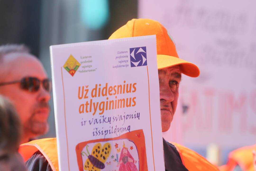 Profesinių sąjungų protesto akcija