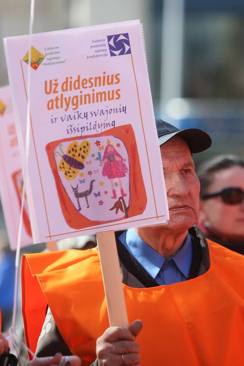 Profesinių sąjungų protesto akcija