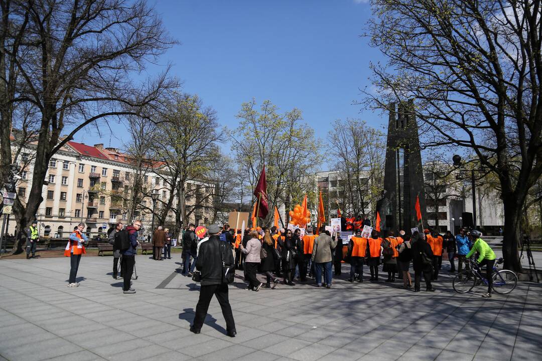 Profesinių sąjungų protesto akcija